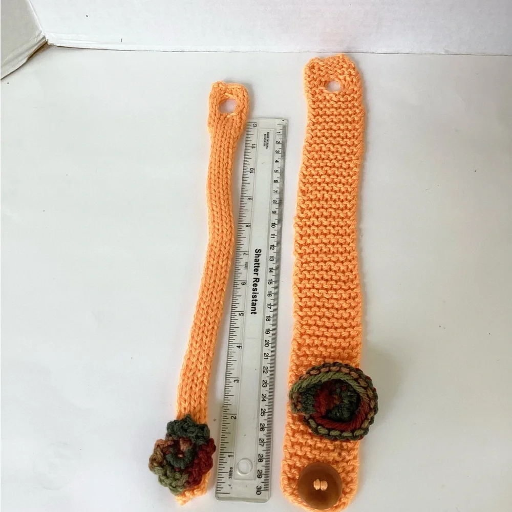 Pet Dog Collar Covers Fall Orange Brown Floral